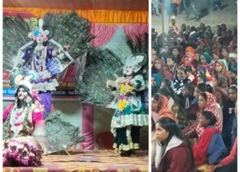 देवगढ़वा मंदिर में शनिदेव की भव्य मूर्ति स्थापना, संगीतमय झांकी ने मोहा मन