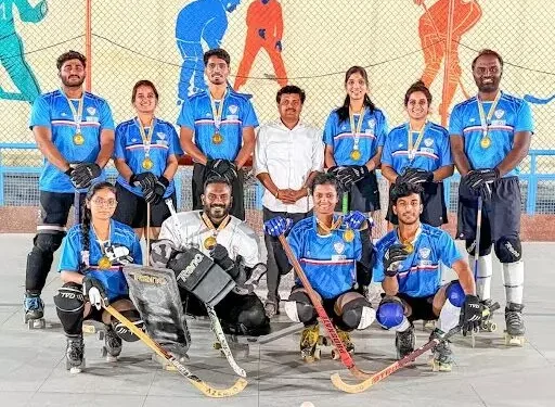 तेलंगाना ने रचा इतिहास, राष्ट्रीय रोलर हॉकी में जीता गोल्ड