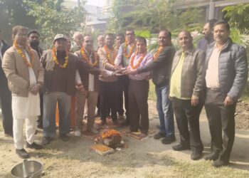 सरोजनीनगर में विकास कार्यों का शिलान्यास: महापौर व पार्षद निधि से इंटरलॉकिंग रोड, नाली और पार्क पाथवे का निर्माण