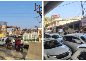 लखनऊ-कानपुर हाइवे पर भीषण जाम: पीएनसी की लापरवाही से बढ़ रहे हादसे, जनता बेहाल