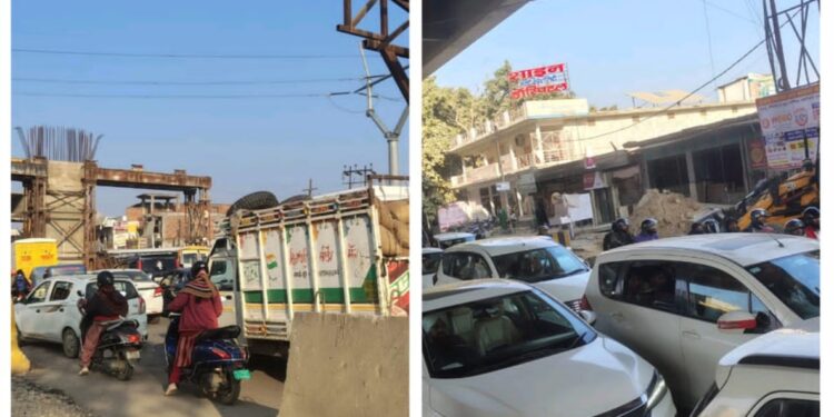 लखनऊ-कानपुर हाइवे पर भीषण जाम: पीएनसी की लापरवाही से बढ़ रहे हादसे, जनता बेहाल