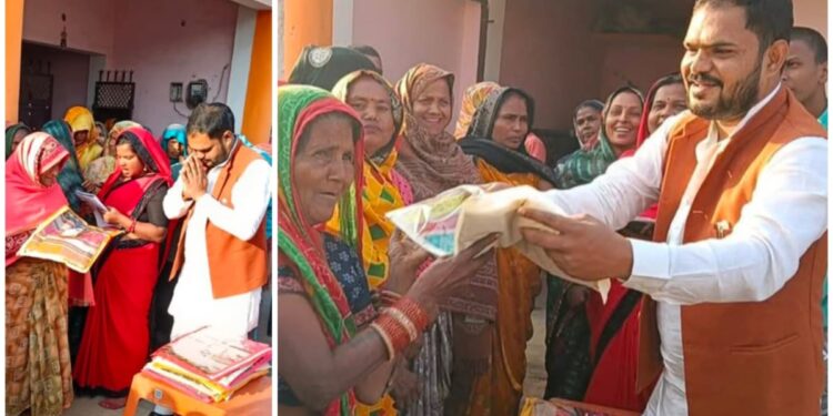 जन्मदिन पर समाजसेवी संजीव मिश्रा का सेवा संकल्प: 110 गरीब परिवारों को शॉल वितरित