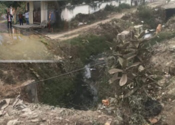 लखनऊ में पीएनसी की बड़ी लापरवाही, अधूरी पुलिया से कृष्णालोक कॉलोनी में भर रहा गंदा पानी