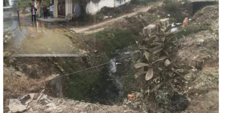 लखनऊ में पीएनसी की बड़ी लापरवाही, अधूरी पुलिया से कृष्णालोक कॉलोनी में भर रहा गंदा पानी