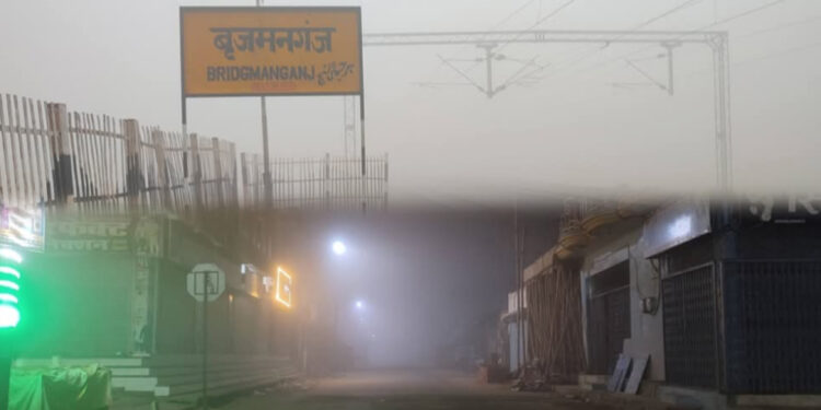 बृजमनगंज में कड़ाके की ठंड से जनजीवन प्रभावित, मनाली जैसा मौसम