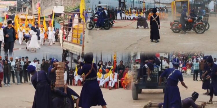 चिरमिरी में सिख समाज का भव्य नगर कीर्तन, लुधियाना से आए कलाकारों ने दिखाए हैरतअंगेज़ करतब