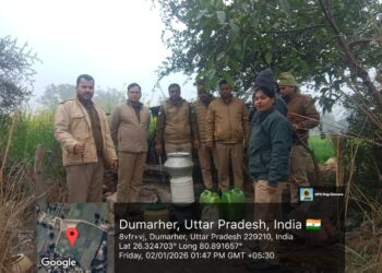 रायबरेली में अवैध शराब पर बड़ा प्रहार: 103 लीटर कच्ची शराब बरामद, 750 किलो लहन नष्ट