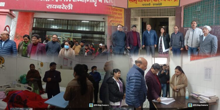 रायबरेली में स्वास्थ्य सेवाओं की सख्त जांच: महानिदेशक परिवार कल्याण ने सीएचसी व महिला अस्पताल का किया औचक निरीक्षण