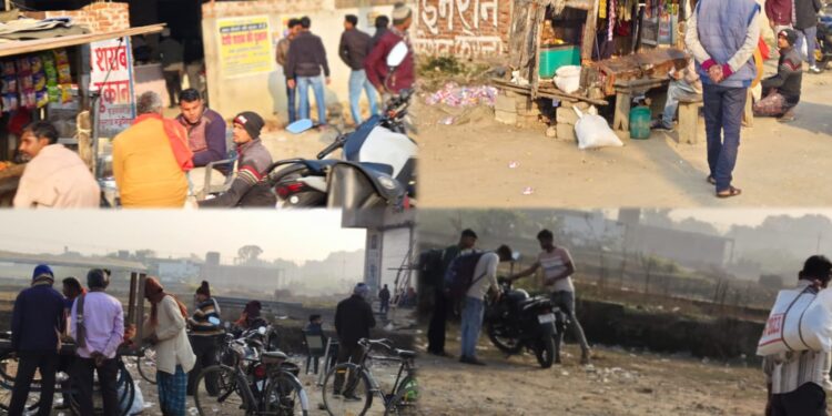 बृजमनगंज में शराब की दुकानें बनीं ओपन बार, महिलाएं और राहगीर खुद को महसूस कर रहे असुरक्षित