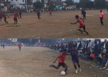 फुलमनहा में राज्य स्तरीय फुटबॉल टूर्नामेंट का आगाज़, महराजगंज और फुलमनहा ने दर्ज की जीत