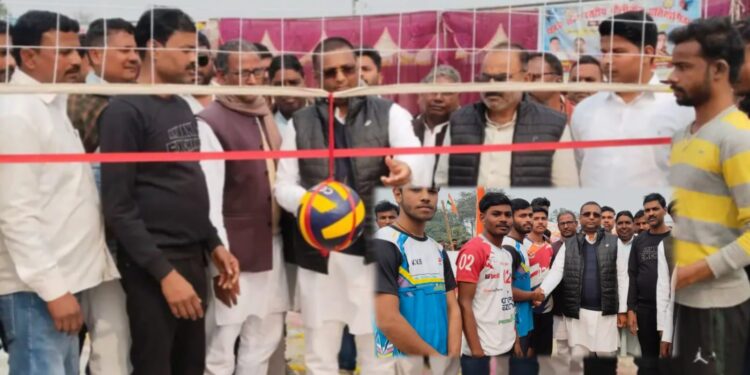 लेहड़ा में यादव राज्य स्तरीय दो दिवसीय वॉलीबॉल प्रतियोगिता शुरू, 18 टीमें मैदान में
