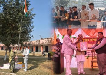बृजमनगंज में गणतंत्र दिवस का भव्य आयोजन, सरकारी दफ्तरों से स्कूलों तक लहराया तिरंगा