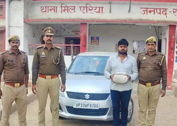 कार में 02 किलो ग्राम अवैध गांजा के साथ अभियुक्त गिरफ्तार