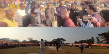 बृजमनगंज क्रिकेट: पुलिस एकादश ने नगर पंचायत एकादश को 24 रन से हराया