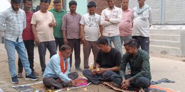 स्वतंत्रता संग्राम सेनानी नगर में चेयरमैन राकेश जायसवाल ने किया भूमि पूजन