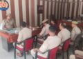 बृजमनगंज थाने में साप्ताहिक बैठक, थानाध्यक्ष ने दिए सख्त निर्देश