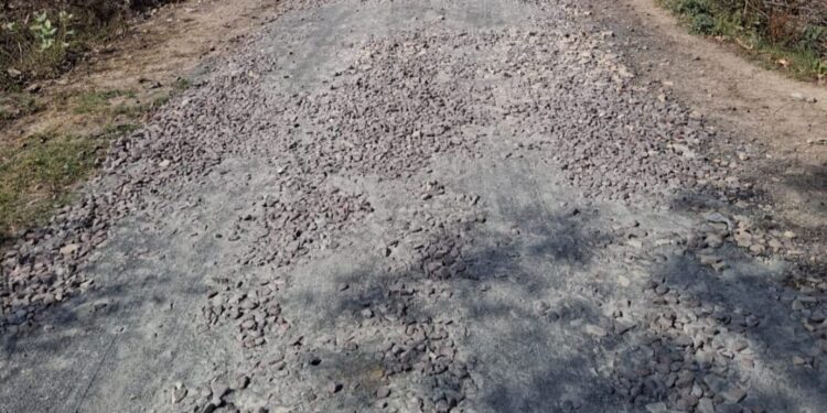 लखनऊ में अधूरी सड़क से बढ़ा खतरा: गिट्टी डालकर ठेकेदार गायब, लोग घायल