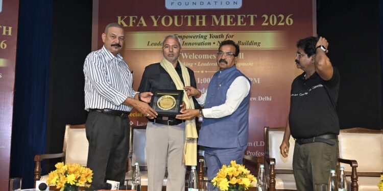 दिल्ली में युवा सम्मान समारोह 2026 में समाजसेवी राजेंद्र यादव सम्मानित